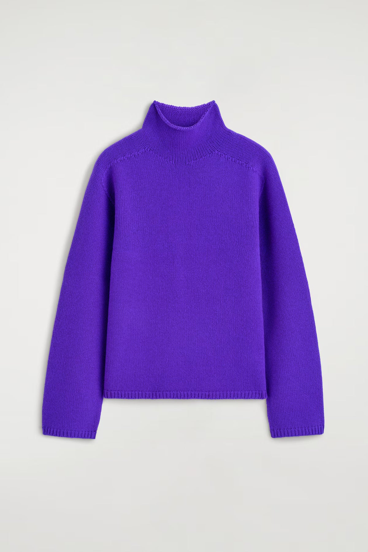 Electric Purple Mock-Neck Sweater